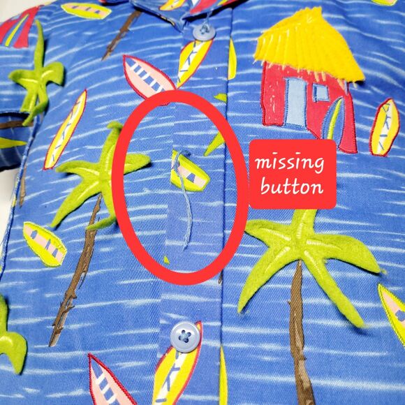 Vintage Hawaiian Shirt Decorative Novelty Pillow Accent Throw Pillow EUC - Picture 3 of 8